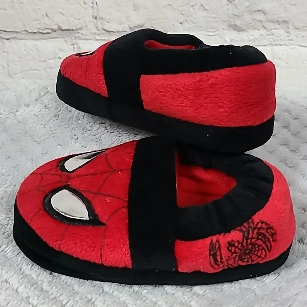 Marvel Spider-Man Toddler Slippers 5/6 Fun Red Plush Character House Shoes Boys